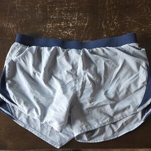 Womens HEAT GEAR shorts in Gray and Navy